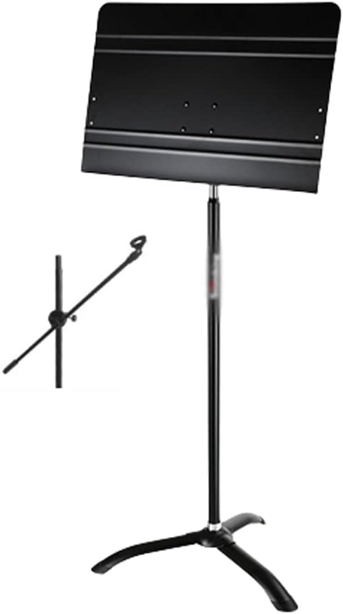 OSCCAR Music Stand Dual-Use Professional Portable Sheet Music Stand with Microphone Stand Phone Holder and Carry Bag Projector Stand Sheet Music Stand