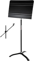 OSCCAR Music Stand Dual-Use Professional Portable Sheet Music Stand with Microphone Stand Phone Holder and Carry Bag Projector Stand Sheet Music Stand