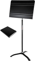 LXX Dual-Use Professional Portable Sheet Music Stand with Microphone Stand Phone Holder and Carry Bag Projector Stand
