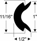 Steele Rubber Products 90-3340-347 Boat 1' x 1/2' Rub Rail Flexible Insert Kit Sold as a 50ft Strip