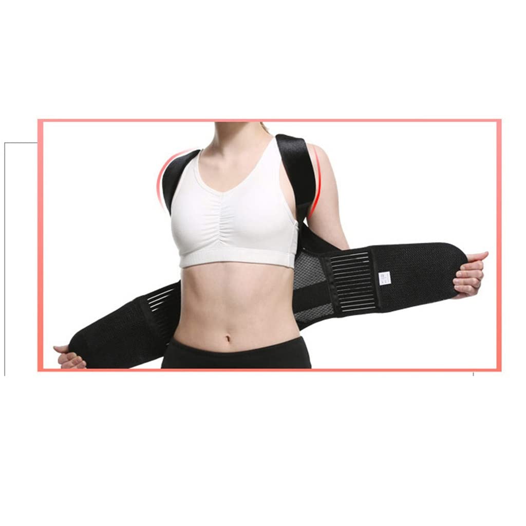 JSEIAJB Adjustable Posture Corrector Back Support Shoulder Postural Fixer Tape Back Posture for Women Corset for Posture(S code)
