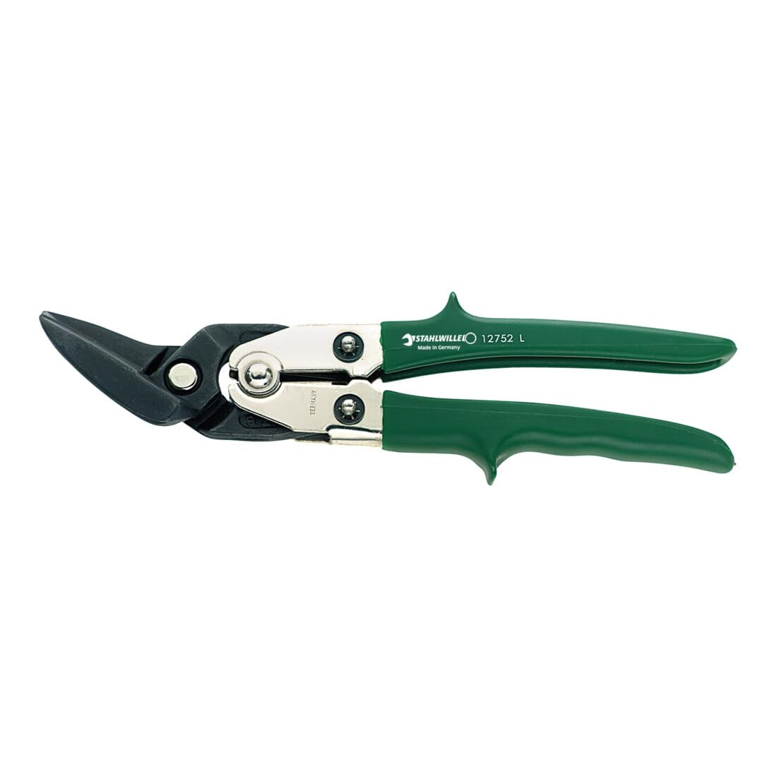 Stahlwille 75230002 Heavy-Duty Spring-Assisted Tin Snips - Lever Action, Right-Hand Cutting, Precision Metal Shears for Sheet Steel and Stainless Steel - Shape R, 260mm Length, 595g, Made in Germany