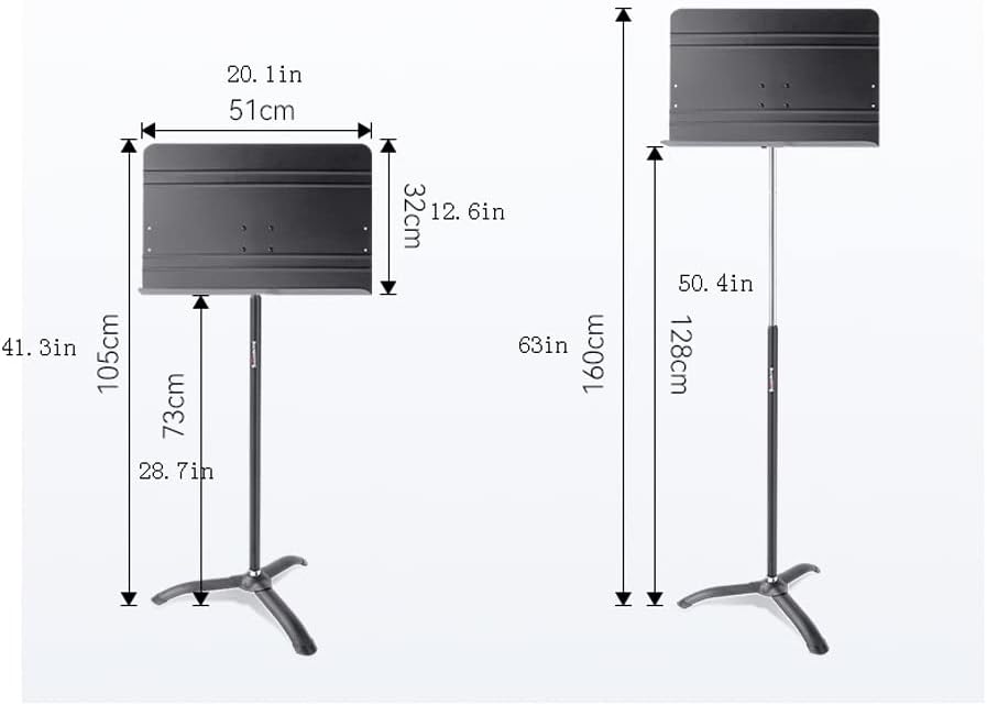 OSCCAR Music Stand Dual-Use Professional Portable Sheet Music Stand with Microphone Stand Phone Holder and Carry Bag Projector Stand Sheet Music Stand