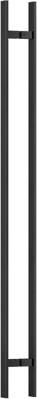 Ranbo 71' Large Push Pull Door Handle, 1500mm (59 1/16') CTC, 1.2mm Thick 304 Stainless Steel, Fits 6–19mm (1/4'–3/4') Glass Doors, for Front, Entry, Commercial and Long Doors, Matte Black