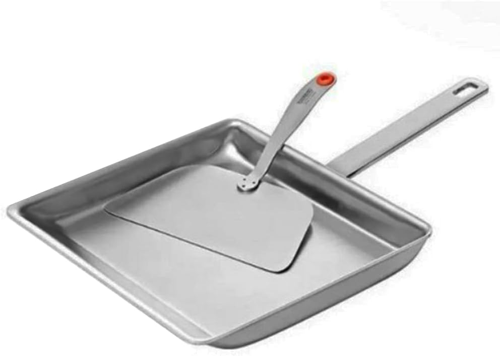 Induction 3-ply stainless Square Multipurpose Pan 25.5cm(10inch) with Flat Turner