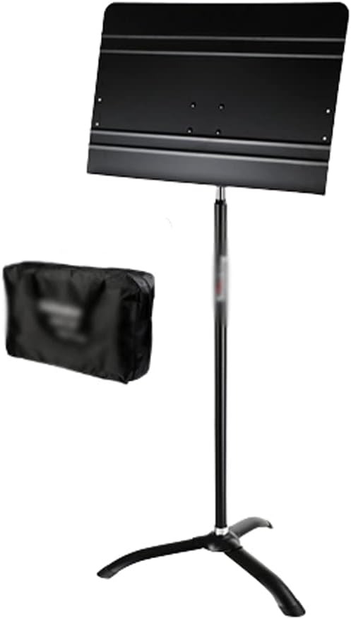 OSCCAR Music Stand Dual-Use Professional Portable Sheet Music Stand with Microphone Stand Phone Holder and Carry Bag Projector Stand Sheet Music Stand