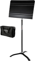 OSCCAR Music Stand Dual-Use Professional Portable Sheet Music Stand with Microphone Stand Phone Holder and Carry Bag Projector Stand Sheet Music Stand