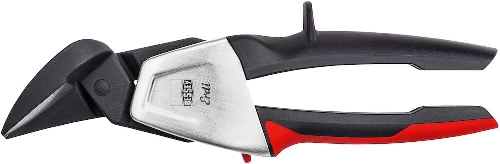 Bessey D39ASS Right Hand Shape and Straight Cutting Snips, Black/Red, 230 mm