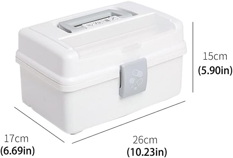 Medicine Storage Box Organizer Jewelry Travel Pill Case Plastic First Aid Household Handle Medical Medical