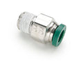 Parker Hannifin W68PLP-6-4-pk20 Prestolok PLP Male Connector Push-to-Connect Fitting, Nickel Plated, 3/8' Push-to-Connect Tube x 1/4' Male NPTF, Brass (Pack of 20)