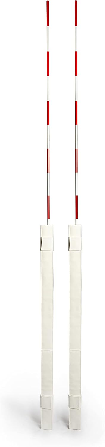 Tandem Sport Volleyball Collapsible Net Antennae - 2 Red & White Antennae - Volleyball Referee Equipment - Fits Both 36' & 1 Meter Nets, Set of 2