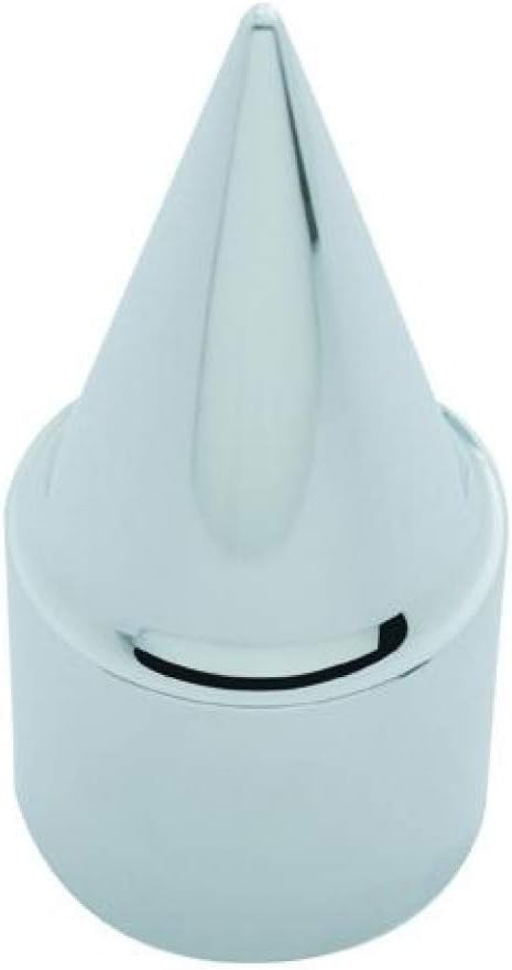 United Pacific 10779B - Wheel Lug Nut Cover - 1.5' X 4 1/4' Chrome Plastic Stiletto Nut Cover - Push-On