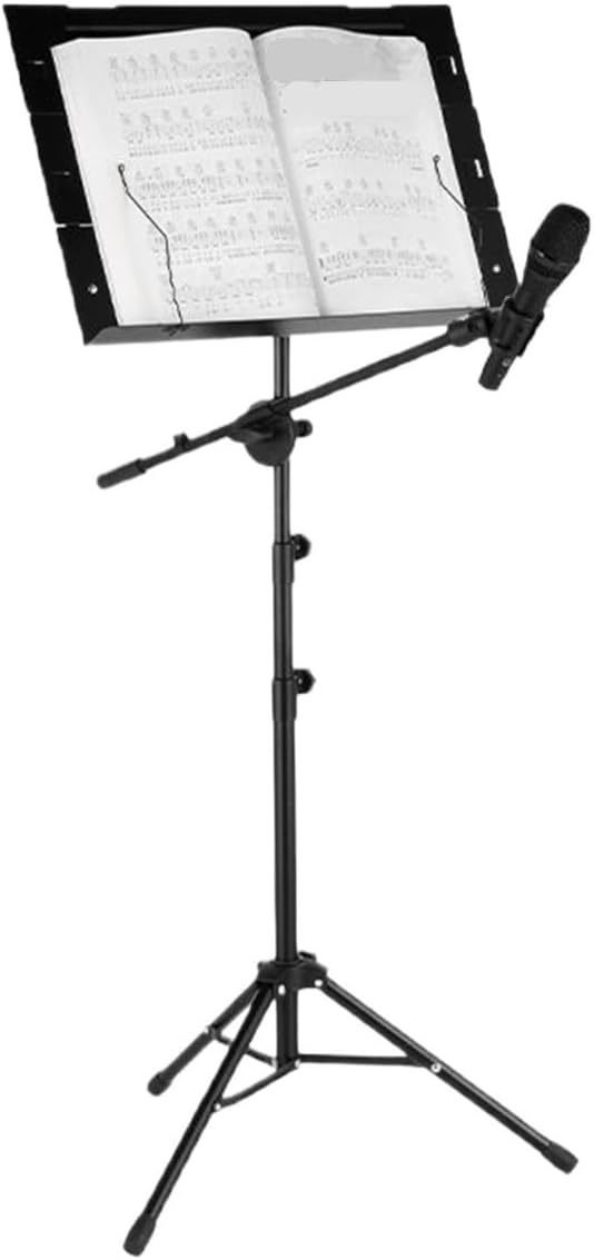 Music Stand Foldable Music Holder with Microphone Stand Sheet Music Stands Professional Book Stand Sheet Music Stands