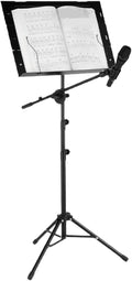 Sheet Music Stand Foldable Music Holder with Microphone Stand Sheet Music Stands Professional Book Stand Music Stand Holder