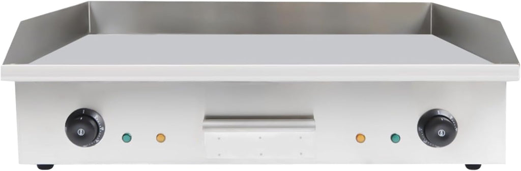 3000W Commercial Electric Countertop Griddle, 28'Cooktop Flat Top Grill Hot Plate,Iron Flat Top Stove Grill Dual Control Temperature 122°F-572°F Teppanyaki Machine Electric Grills Cooking