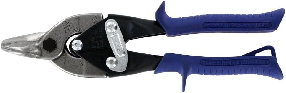 6 Pack Midwest Tool & Cutlery MWT-6716B 9' Bulldog Aviation Snips with Straight Cut and Serrated Blades