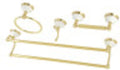 Kingston Brass BAK1113478PB Victorian 4-Piece 24-Inch Dual Towel Bar Bathroom Accessory Set in Polished Brass