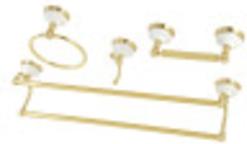 Kingston Brass BAK1113478PB Victorian 4-Piece 24-Inch Dual Towel Bar Bathroom Accessory Set in Polished Brass