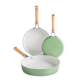 Nordic Ware Cardamom Ceramic Nonstick 3 Piece Fry Pan Set - Includes 8 Inch, 10 Inch and 12 Inch
