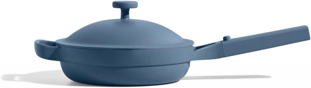 Our Place Mini Always Pan | 8.5' Ceramic Pan with Modular Lid & Beechwood Spatula | Patented 10-in-1 Nonstick, Non-Toxic Cookware Made Without PFAS | Induction & Oven-Safe up to 450°F | Blue Salt