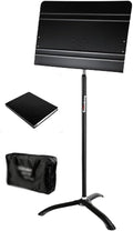OSCCAR Music Stand Dual-Use Professional Portable Sheet Music Stand with Microphone Stand Phone Holder and Carry Bag Projector Stand Sheet Music Stand