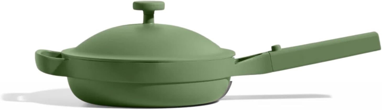Our Place Mini Always Pan | 8.5' Ceramic Pan with Modular Lid & Beechwood Spatula | Patented 10-in-1 Nonstick, Non-Toxic Cookware Made Without PFAS | Induction & Oven-Safe up to 450°F | Sage