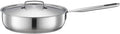 Fiskars sauté pan with lid, Ø 26 cm / 3.2 L, Coated pan, Suitable for All hobs, Recycled Stainless Steel, All Steel, Silver, 1064746