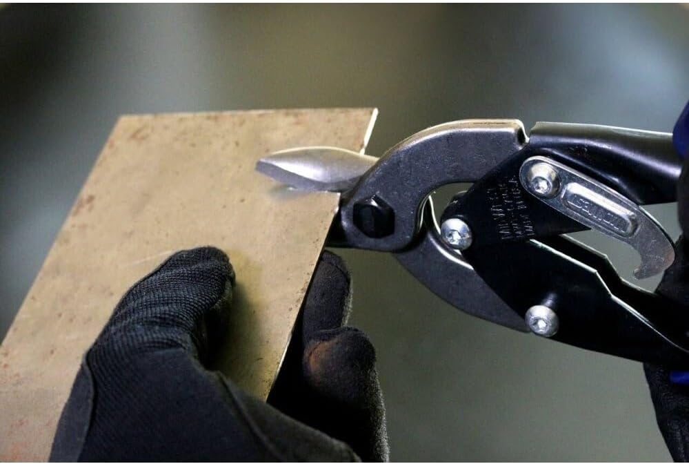 6 Pack Midwest Tool & Cutlery MWT-6716B 9' Bulldog Aviation Snips with Straight Cut and Serrated Blades
