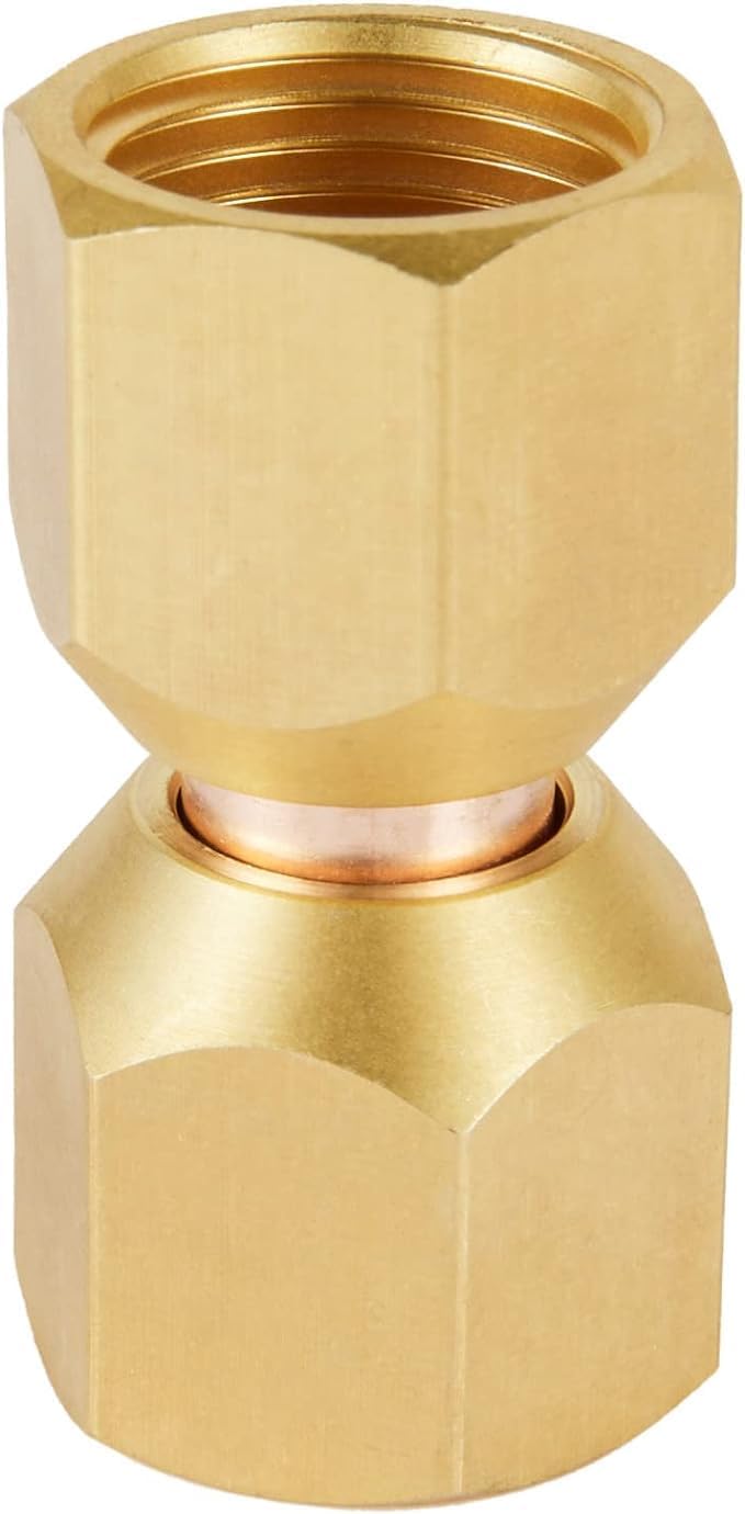 EFIELD Female Flare Swivel Adapter, 1/4' Female Swivel Nut, Brass, Flare Tube Fitting, Valve Connector (Pack of 50),(FLARE014-50PCS)