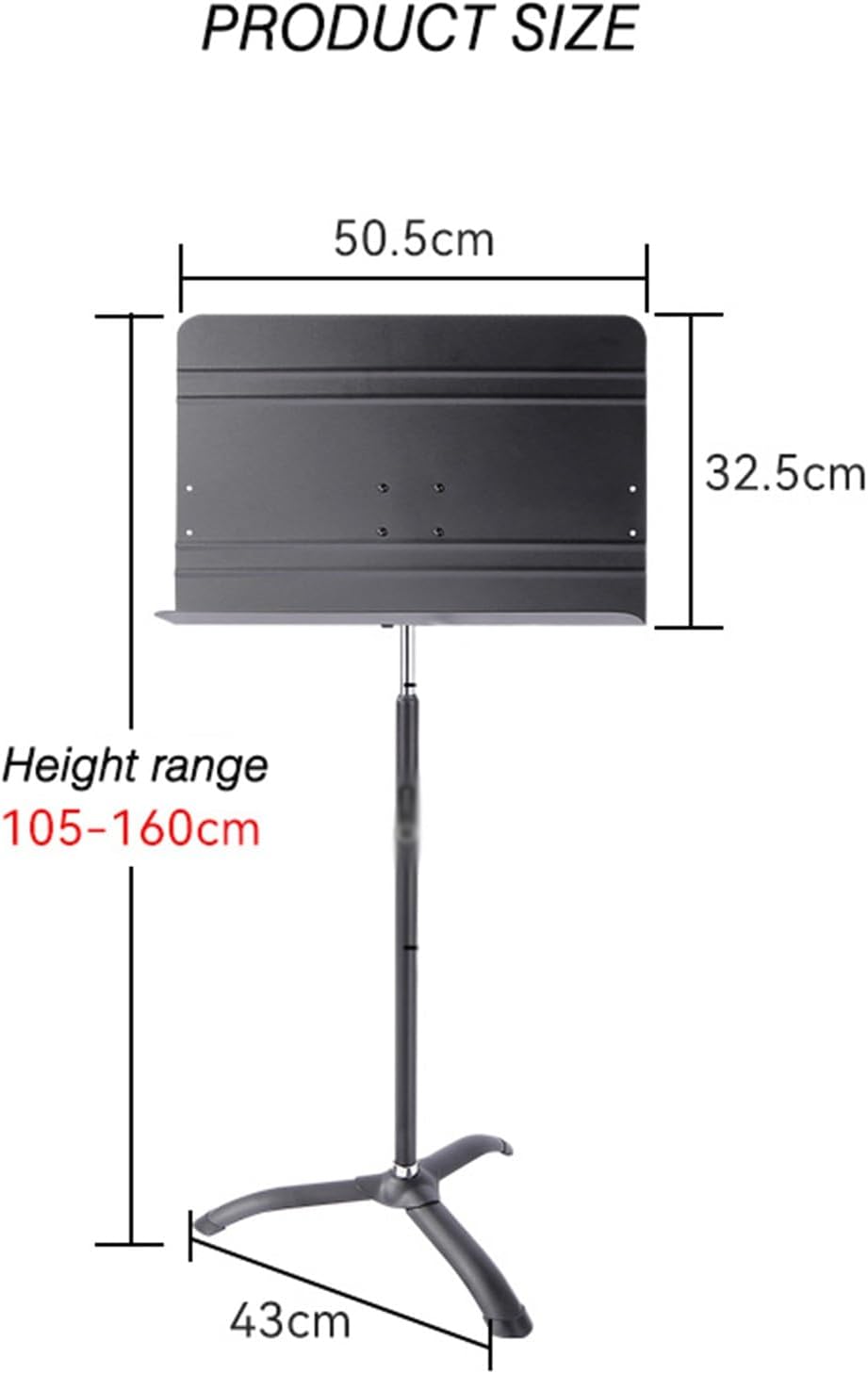 Sheet Music Stand, Portable Music Stand with Waterproof Carrying Case, Music Clips, Phone Holder and Microphone Boom