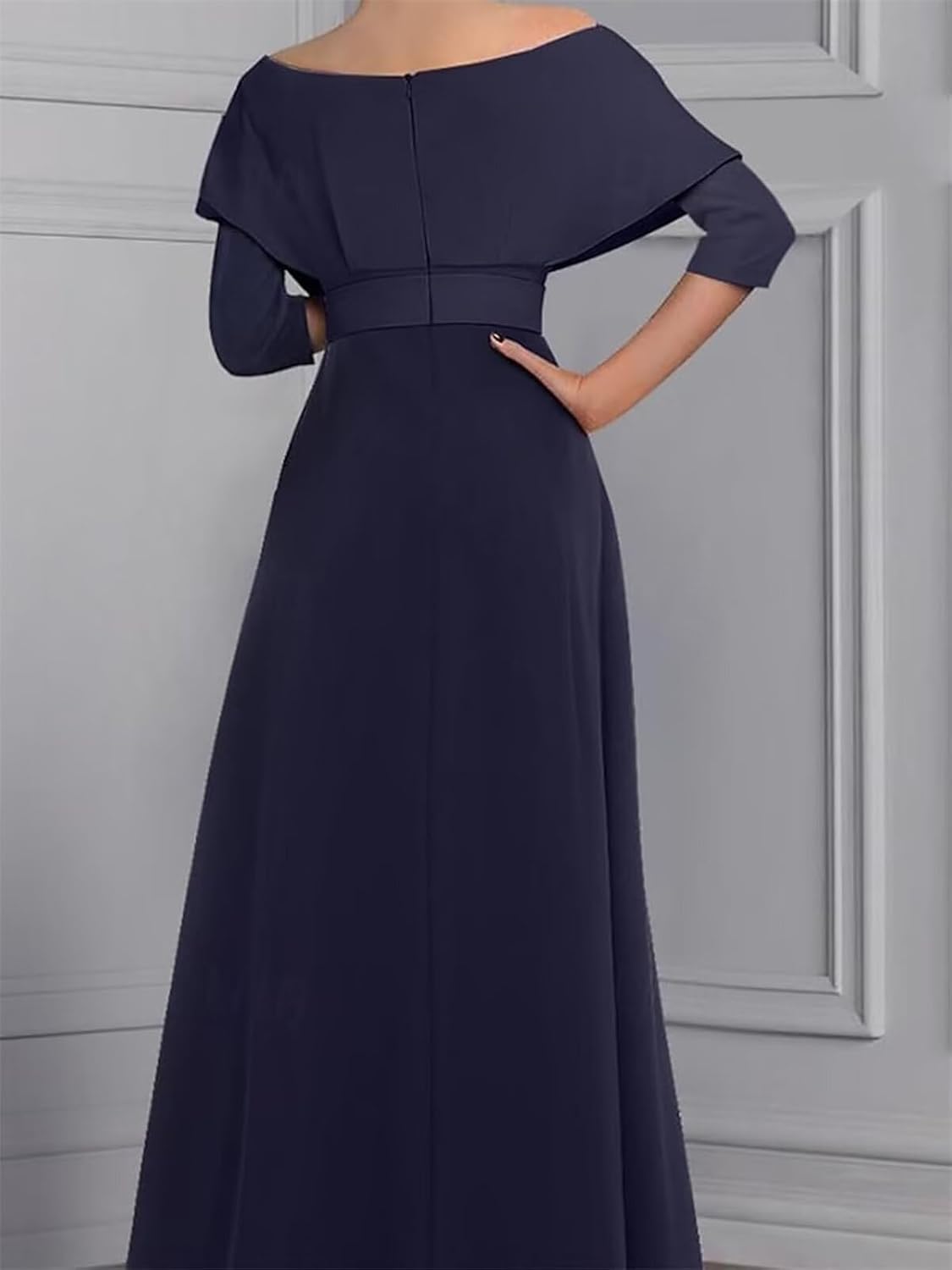 Two Piece Jumpsuit Mother of The Bride Dresses for Women Off Shoulder Satin Elegant Formal Evening Dress for Women