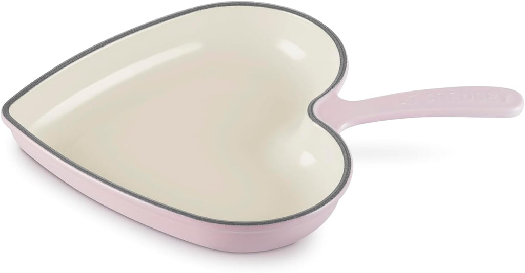 Le Creuset Enameled Cast Iron Traditional Heart Skillet, 10.25', Chiffon Pink