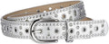 Women Soft Leather Rivet Belt Black Brown Pin Buckle For Party Prom Dress Wear