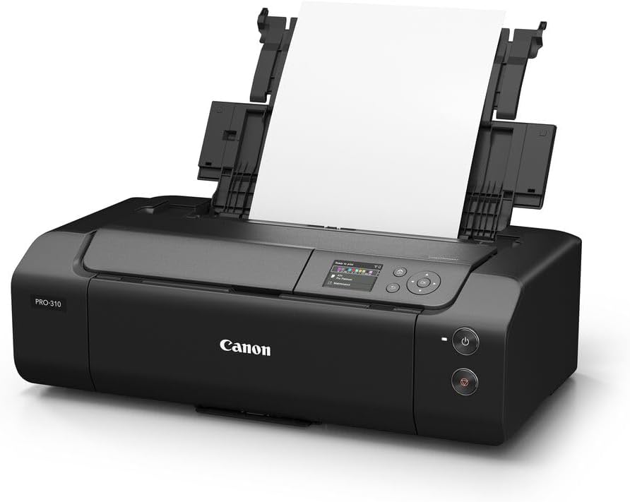 Canon imagePROGRAF PRO-310 Wireless Inkjet Printer | 13' Borderless Photo Printing | Lucia PRO II Pigment Ink | for Fine Art & Photography (6858C002) + Cleaning Kit + Printer Cable + Ethernet Cable