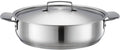 Fiskars Sauté Pan with Lid, Diameter 28 cm, Non-Stick, Suitable for All Cookers, Recycled Stainless Steel, Silver, 1064749