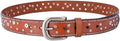 Women Retro Leather Rivet Belt European American Style For Jeans Street Outfits
