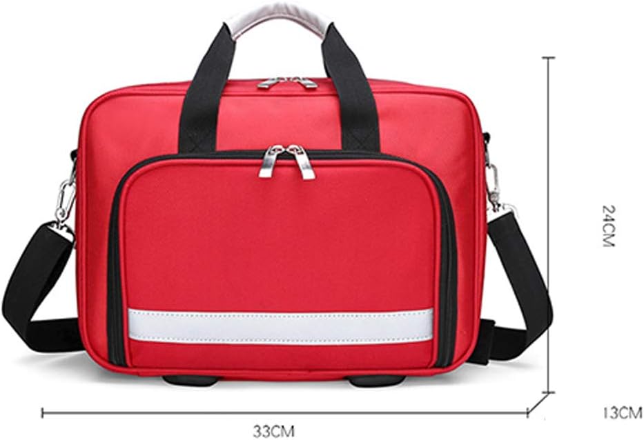 First Aid Kit Bag with Shoulder Strap, Emergency Survival Trauma Insulin Cold Storage with Labeled Compartments, Large-Capacity Outdoor Waterproof Rescue