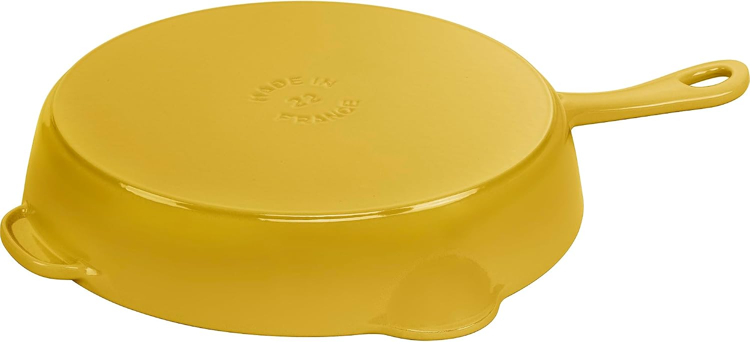 STAUB Cast Iron 8.5-inch Traditional Deep Skillet - Citron