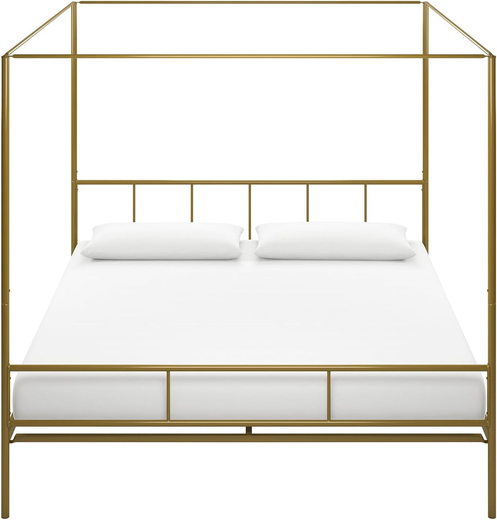 Novogratz Marion Canopy Bed, King, Gold