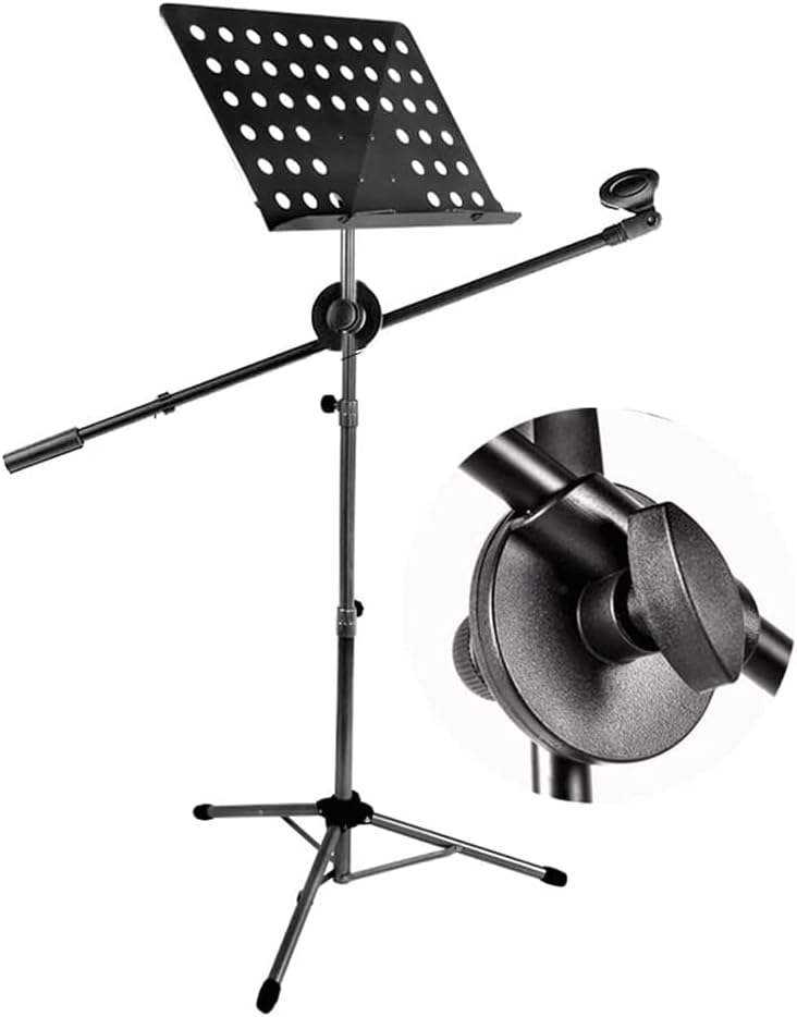 Music Stands With Microphone Stand Music Holder Professional Portable Sheet Music Stands For Concert Classroom Book Stands,A (A )