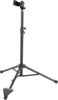 K&M König & Meyer Bass Clarinet Stand 15060.011.55 Pre-Assembled Stable Secure Stand | Adjustable Support Arms w/Tilt & Width | Endpin V Base Holder | Folds Compact For Travel | German Made | Black