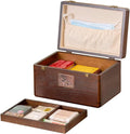 Medicine Storage Box Organizer Jewelry Travel Pill Case Family First Aid Portable Chest Wood Containers with Tray Cabinets Multi-use 26X17.8X16.3CM
