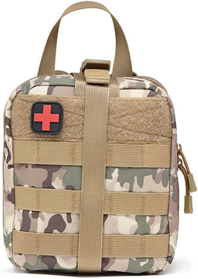 Medical Rescue Emergency Survival Kit, Small Portable First Aid Kit Bag,1000D Polyester Field Emergency Package, for Home(B)