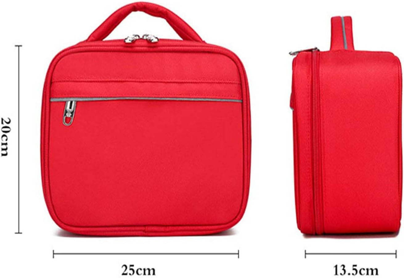First Aid Bag, Small Portable Medicine Bag, Compact First Aid Kit Bag, Pouch Lightweight Medicine Storage Bag Multifunctional Layered for Emergency Home Office Car Outdoors