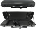 Violin case 4/4 Full size High strength Carbon fiber hard shell Durable handles Internal storage with Backpack straps Music Sheet bag (Black)