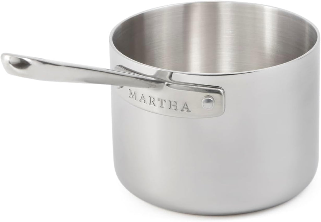 Martha by Martha Stewart 2-Quart Triply Stainless Steel Saucepan w/Lid