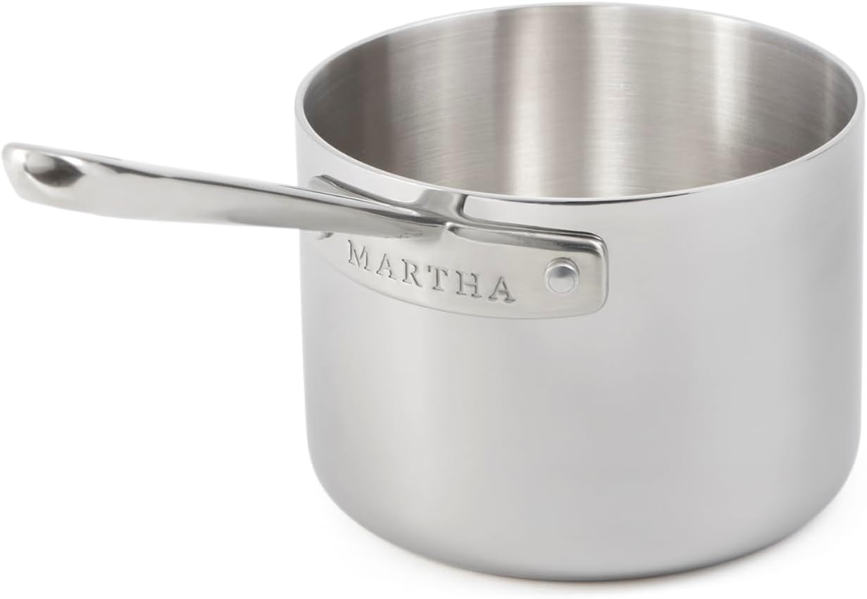 Martha by Martha Stewart 2-Quart Triply Stainless Steel Saucepan w/Lid