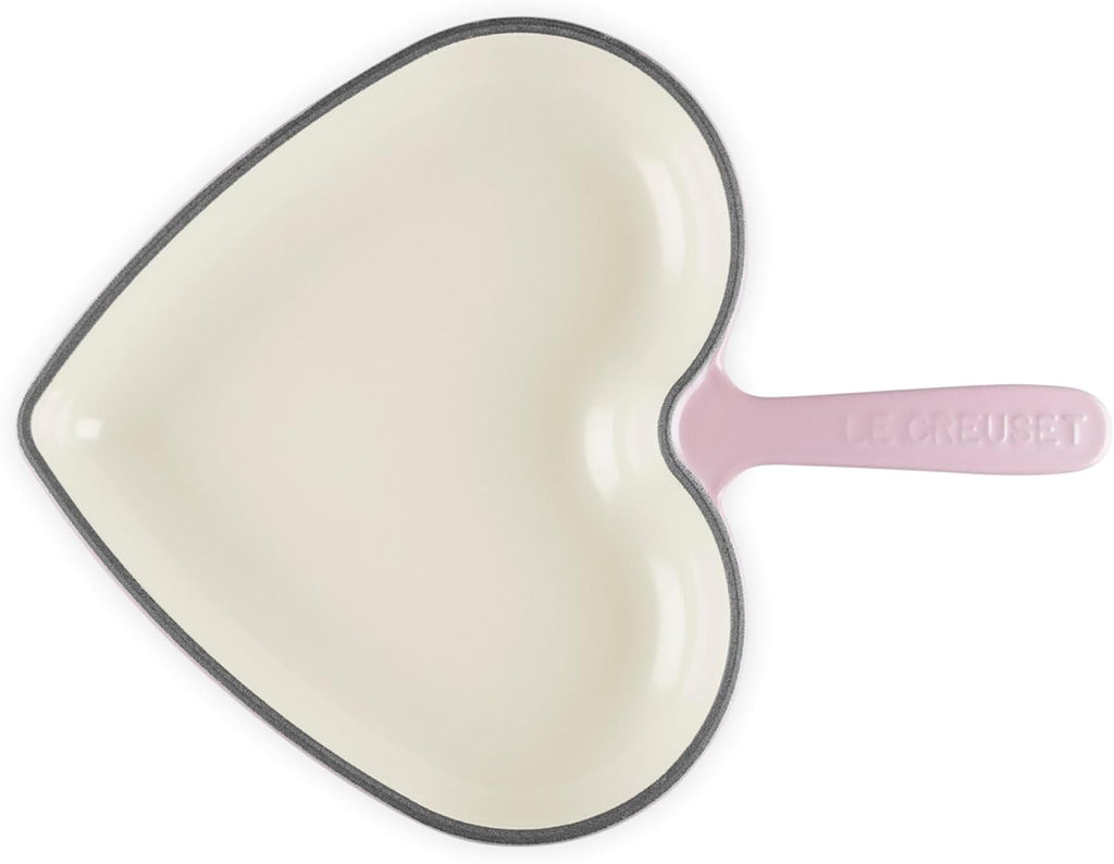 Le Creuset Enameled Cast Iron Traditional Heart Skillet, 10.25', Chiffon Pink