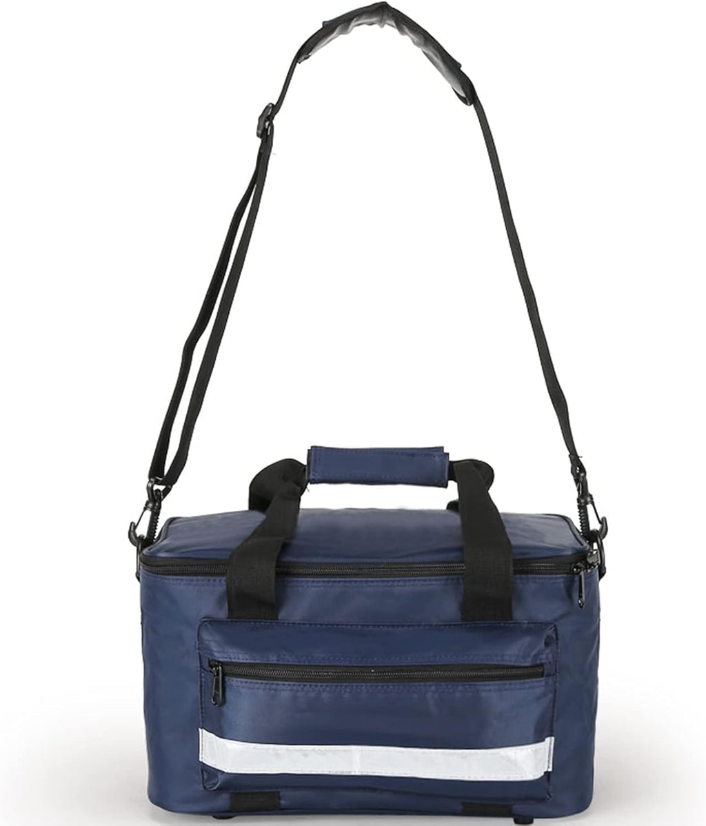 First Aid Bag Empty,Travel Emergency Pouch Lightweight Medicine Storage Bag Multifunctional Layered for Emergency Home Office(Navy Blue)
