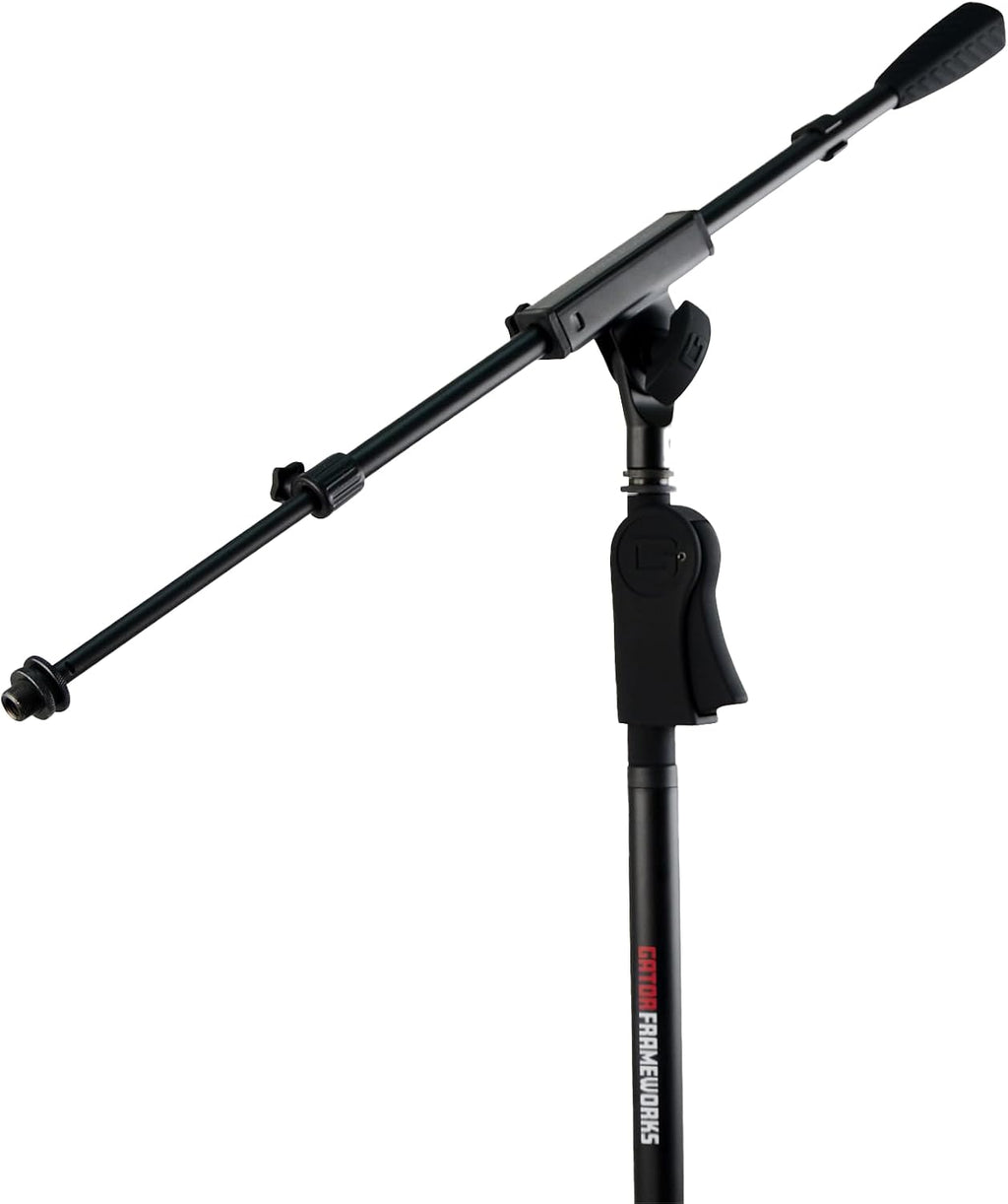 Gator Frameworks Deluxe Tripod Microphone Stand with Clutch Height Adjustment and Telescopic Boom Arm, (GFW-MIC-2120)